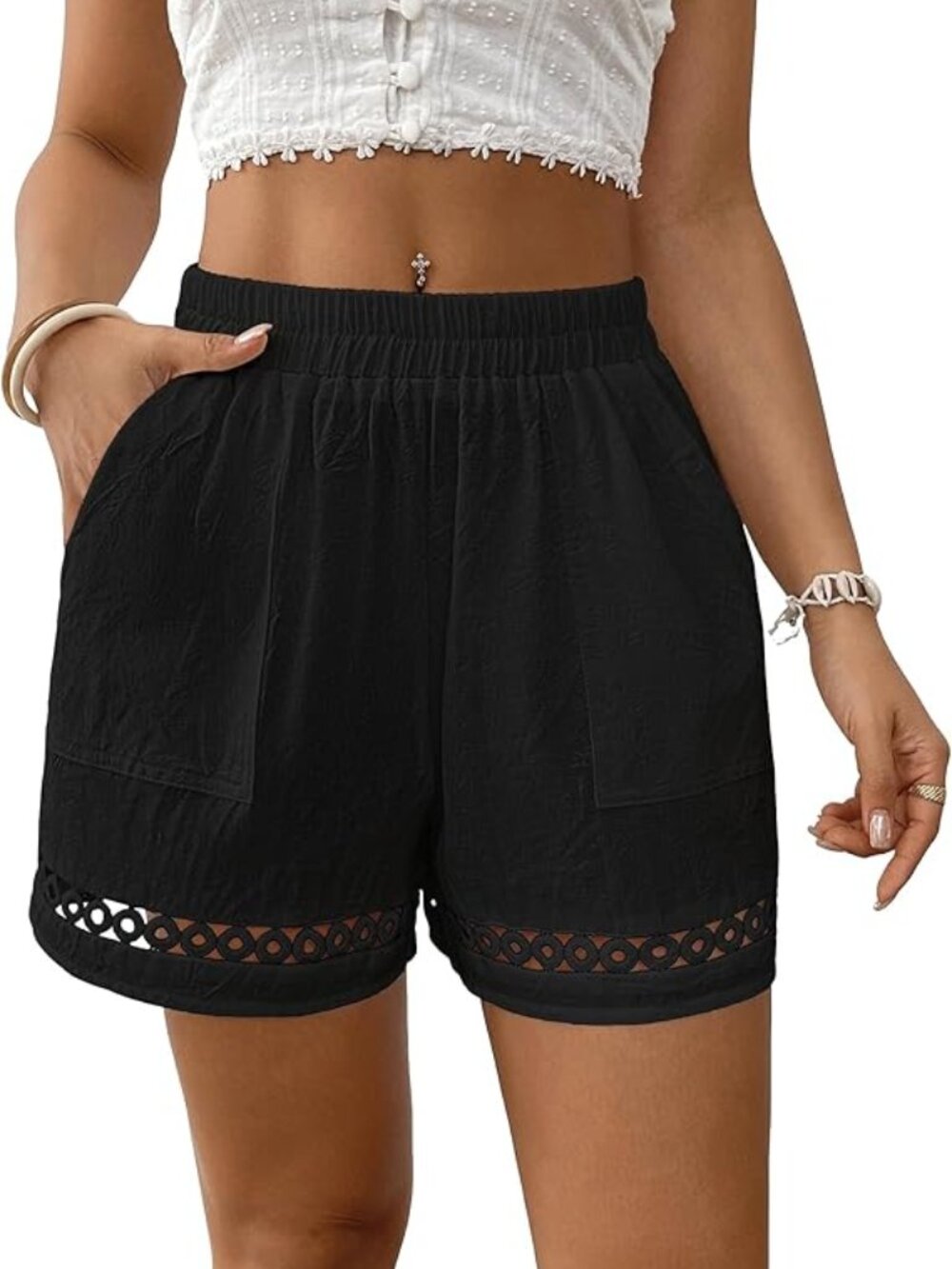 Bsubeach Women's Casual Shorts XL
